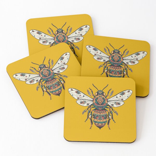 Item preview, Geometric indian boho bee designed and sold by WildArtIT.