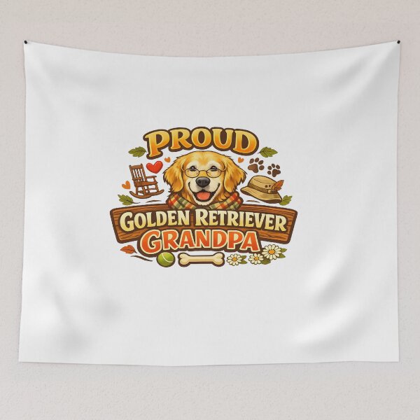 Item preview, Proud Golden Retriever Grandpa – Cozy Autumn Dog Grandparent Shirt, Funny Grandpaw Gift designed and sold by Sahil Randhawa.