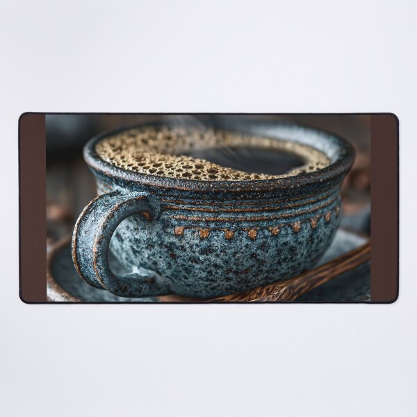 Item preview, Rustic Ceramic Coffee Cup - Cozy Morning Vibe designed and sold by DukaveArt .