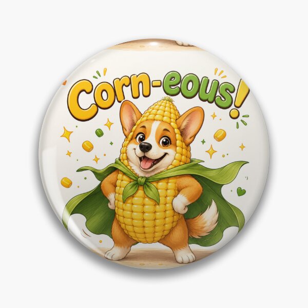 Item preview, Corn-eous Funny Corgi Corn Costume Dog Pun designed and sold by Little Paw Atelier.