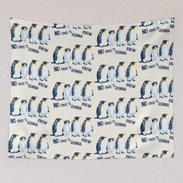 Item preview, No One's Gonna Know – Cat Among Penguins designed and sold by LiskoDesign.
