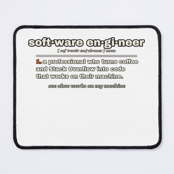 Item preview, Software Engineer Definition Funny Dictionary Programmer designed and sold by LGTM Supply.