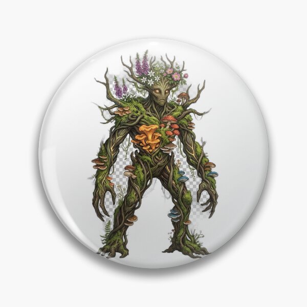 Item preview, Forest Guardian Tree Spirit with Mushrooms designed and sold by GrzywaM.