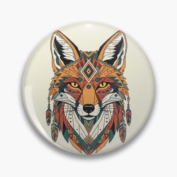 Item preview, Geometric indian boho fox 1 designed and sold by WildArtIT.