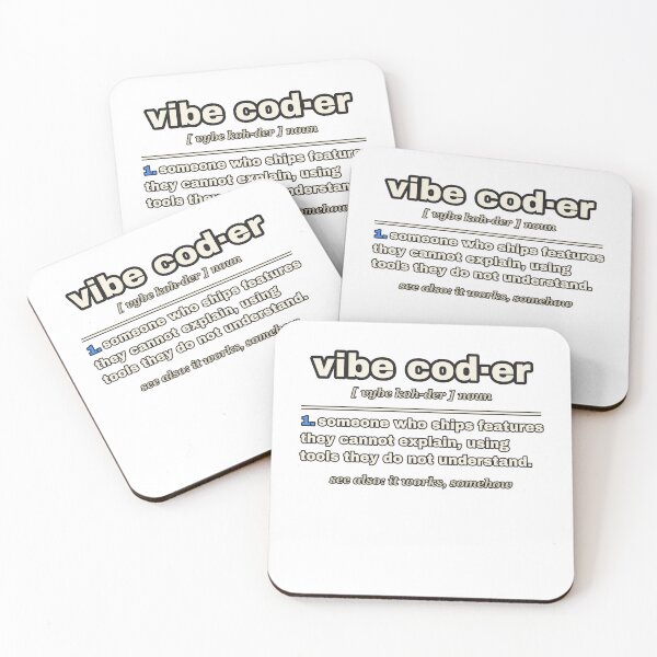 Item preview, Vibe Coder Definition Funny Dictionary AI Programmer designed and sold by LGTM Supply.