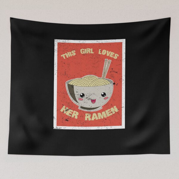 Item preview, This Girl Loves Her Ramen Japanese Noodles Lover Vintage designed and sold by Basti09.
