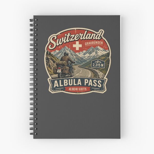 Artikelvorschau, Albulapass Schweiz Alpen Motorradaufkleber T-Shirt 03 entworfen und verkauft von OuterShellUK.