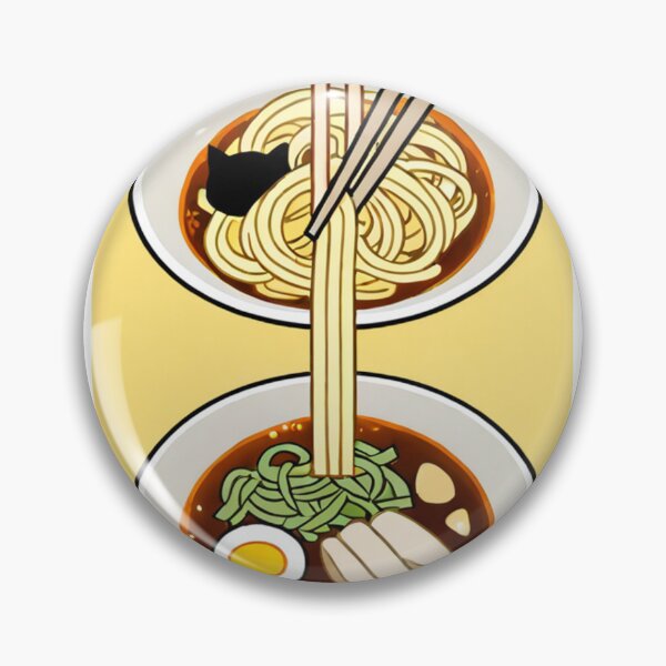 Item preview, Gastronomy - Japanese Noodle Dish with Cat, Streamlined Illustration Style designed and sold by AnimeShin.