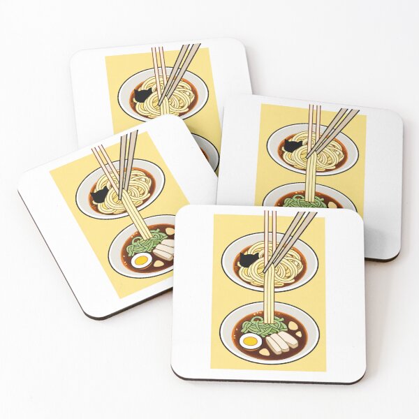 Item preview, Gastronomy - Japanese Noodle Dish with Cat, Streamlined Illustration Style designed and sold by AnimeShin.