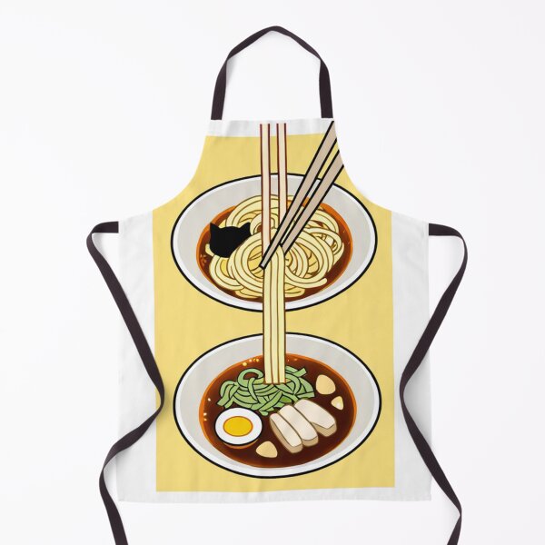 Artikelvorschau, Gastronomie – Japanisches Nudelgericht mit Katze, Illustration im stromlinienförmigen Stil entworfen und verkauft von AnimeShin.
