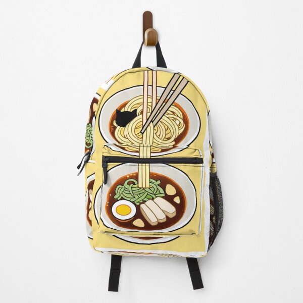 Item preview, Gastronomía - Plato de fideos japoneses con gato, estilo de ilustración simplificado designed and sold by AnimeShin.
