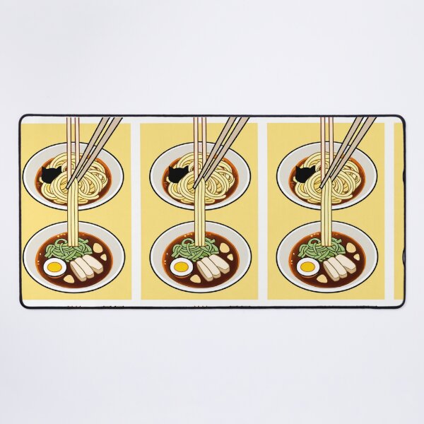 Artikelvorschau, Gastronomie – Japanisches Nudelgericht mit Katze, Illustration im stromlinienförmigen Stil entworfen und verkauft von AnimeShin.