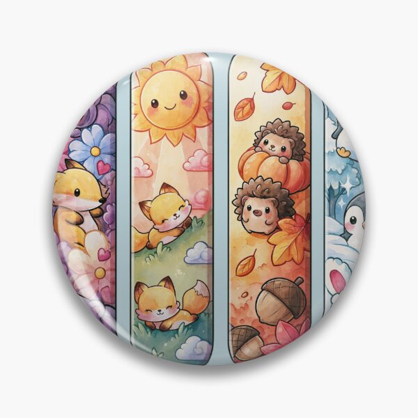 Item preview, Kawaii Seasonal Animals | Spring Summer Autumn Winter Illustration Set designed and sold by Anastasiia Yurevych.