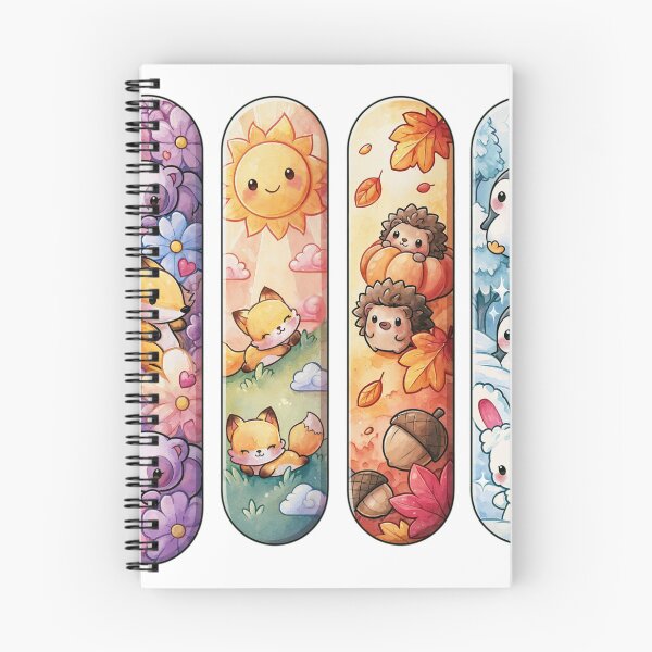 Item preview, Kawaii Seasonal Animals | Spring Summer Autumn Winter Illustration Set designed and sold by Anastasiia Yurevych.