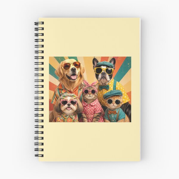 Item preview, Retro Rainbow Pet Squad – Colorful Vintage Dogs & Cats Sticker Design designed and sold by vinothmech53.