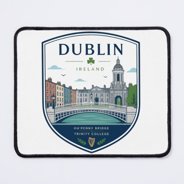 Item preview, Dublin Ireland Ha'Penny Bridge Trinity College Irish Travel Souvenir designed and sold by Simsimah26Parks.
