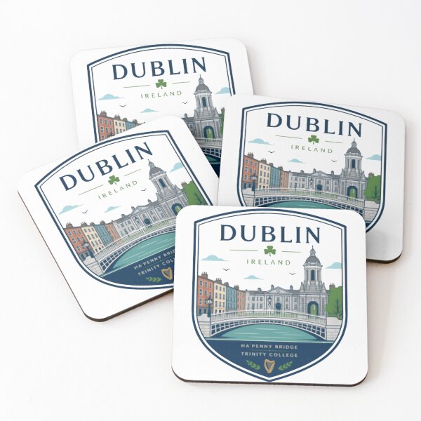Item preview, Dublin Ireland Ha'Penny Bridge Trinity College Irish Travel Souvenir designed and sold by Simsimah26Parks.