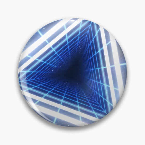 Item preview, Blue Triangular Wireframe Tunnel & Neons designed and sold by Electric Shock!! Design.