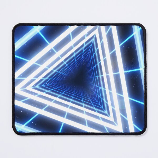 Item preview, Blue Triangular Wireframe Tunnel & Neons designed and sold by Electric Shock!! Design.