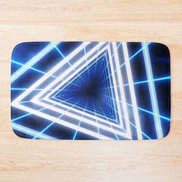 Item preview, Blue Triangular Wireframe Tunnel & Neons designed and sold by Electric Shock!! Design.