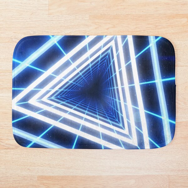 Item preview, Blue Triangular Wireframe Tunnel & Neons designed and sold by Electric Shock!! Design.