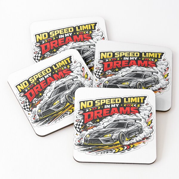 Item preview, No Speed Limit In My Dreams – Widebody JDM Drift Car Sticker | Japanese Racing Vector Decal designed and sold by StickerBloom-4U.