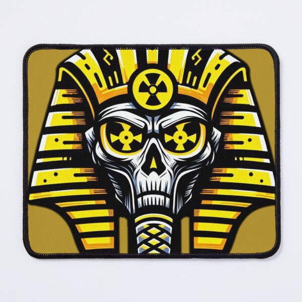 Item preview, Radioactive Pharaoh Skull – Industrial Hazard Egyptian Design, Mechanical Dystopian Skull Art designed and sold by Joel0708.