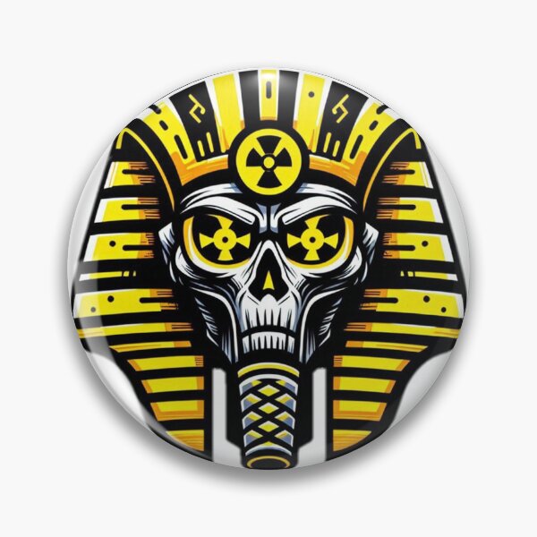 Item preview, Radioactive Pharaoh Skull – Industrial Hazard Egyptian Design, Mechanical Dystopian Skull Art designed and sold by Joel0708.