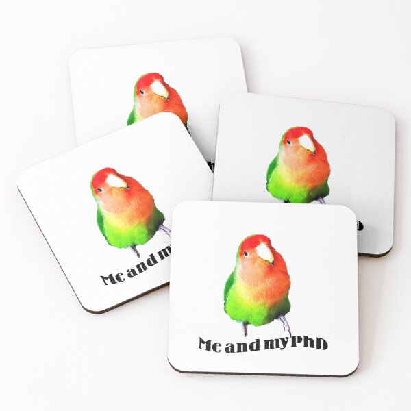Item preview, Dutch Orange Lovebird, Agapornis, Me and my PhD, Bird Lover designed and sold by DiensDesign.