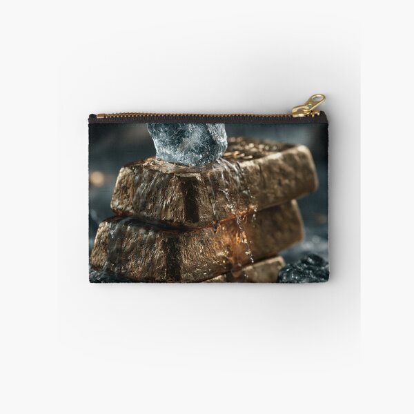 Item preview, Gold Bars and Melting Ice - Still Life designed and sold by DukaveArt .