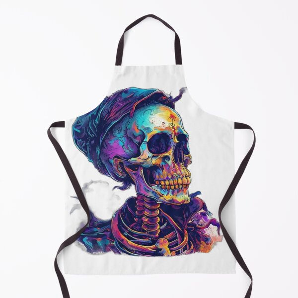 Item preview, Vibrant Vintage Skeleton Goth Art – Bold, Colorful Illustration designed and sold by Shadow-Stone.