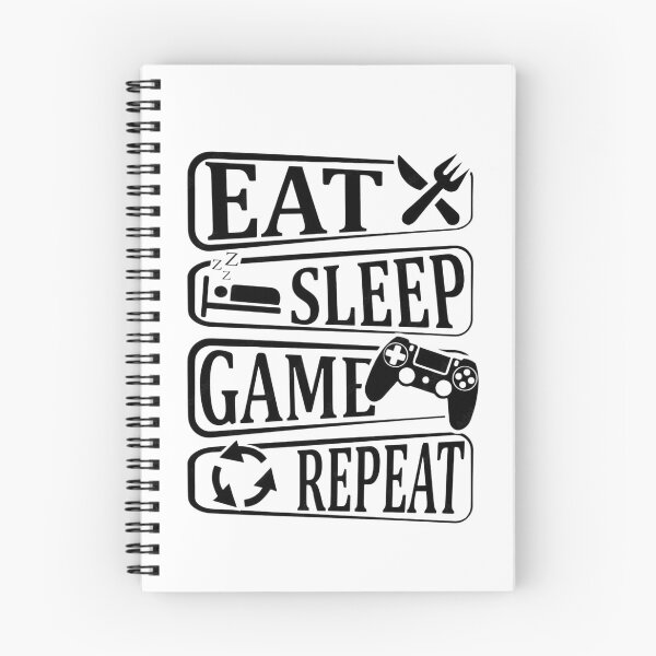Item preview, Eat Sleep Game Repeat Framed Icon Typography designed and sold by Macias123.