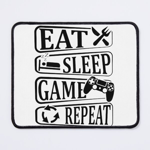 Item preview, Eat Sleep Game Repeat Framed Icon Typography designed and sold by Macias123.