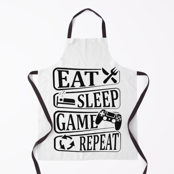 Item preview, Eat Sleep Game Repeat Framed Icon Typography designed and sold by Macias123.