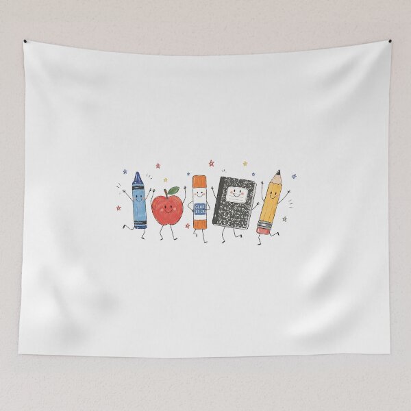 Item preview, Cute Happy School Supplies Back To School Teacher Graphic T-Shirt designed and sold by tenggaracalvin.