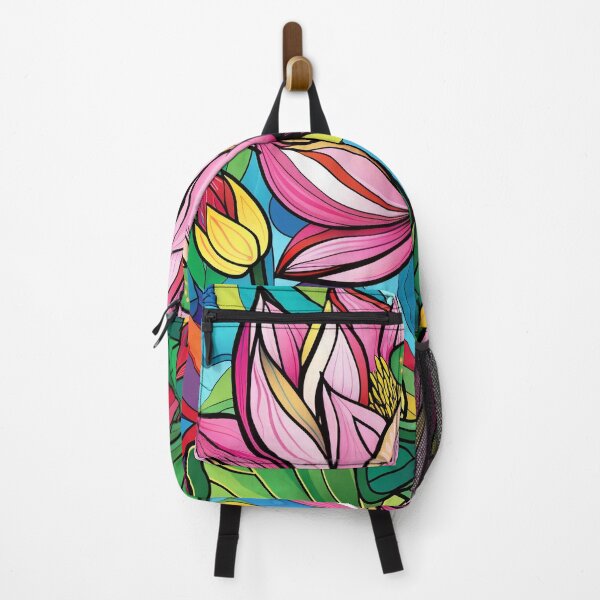 Item preview, Vibrant Stained Glass Style Lotus Flower Illustration with Swirling Patterns designed and sold by Pierce Millington Gallery.
