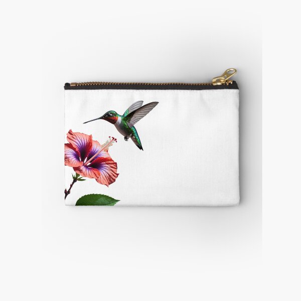 Item preview, Hummingbird Hibiscus Flower Photorealistic Bird Nature Art designed and sold by The Fine Print by BassAddict.