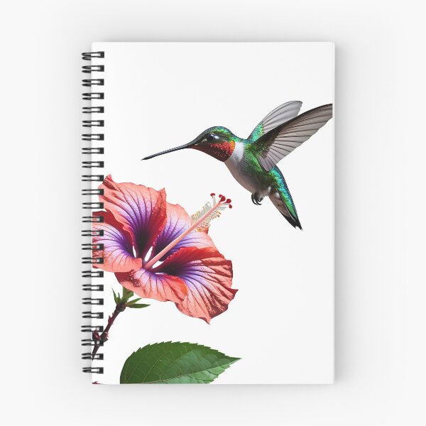 Item preview, Hummingbird Hibiscus Flower Photorealistic Bird Nature Art designed and sold by The Fine Print by BassAddict.