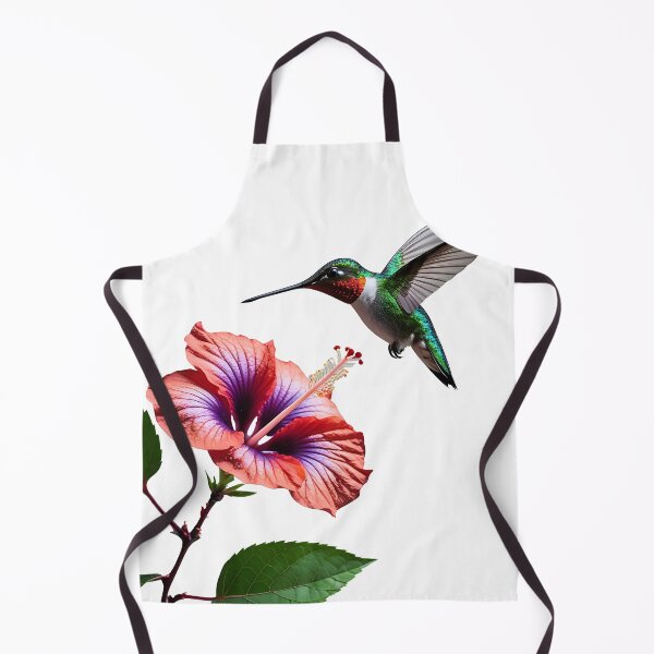 Item preview, Hummingbird Hibiscus Flower Photorealistic Bird Nature Art designed and sold by The Fine Print by BassAddict.