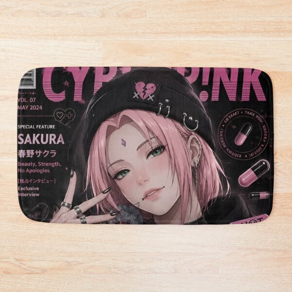 Item preview, Sakura | Pink Cyber Streetwear Girl | Y2K Anime Aesthetic Magazine Cover Art designed and sold by Dyan4.