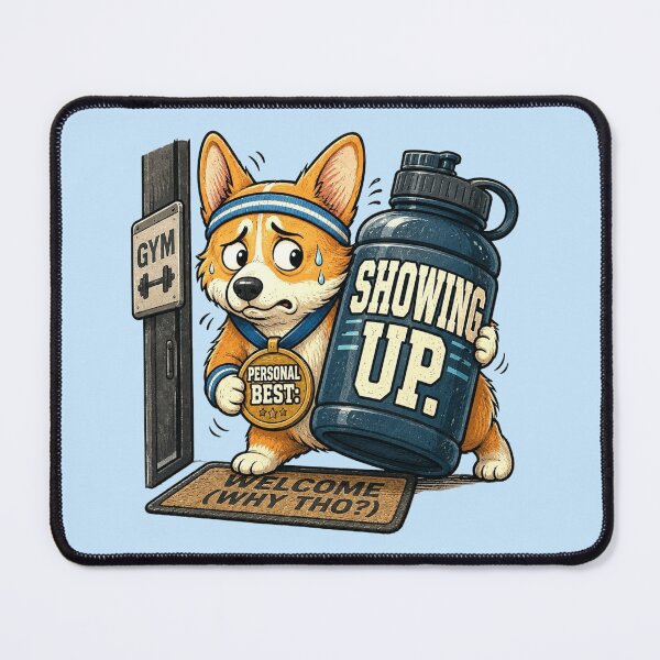 Item preview, Funny Corgi Gym Workout Motivation Gift designed and sold by Gentlestate.