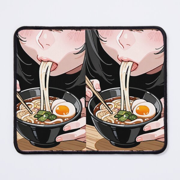 Item preview, Gastronomy - Person Savoring Ramen Noodles, Appetizing Scene designed and sold by AnimeShin.