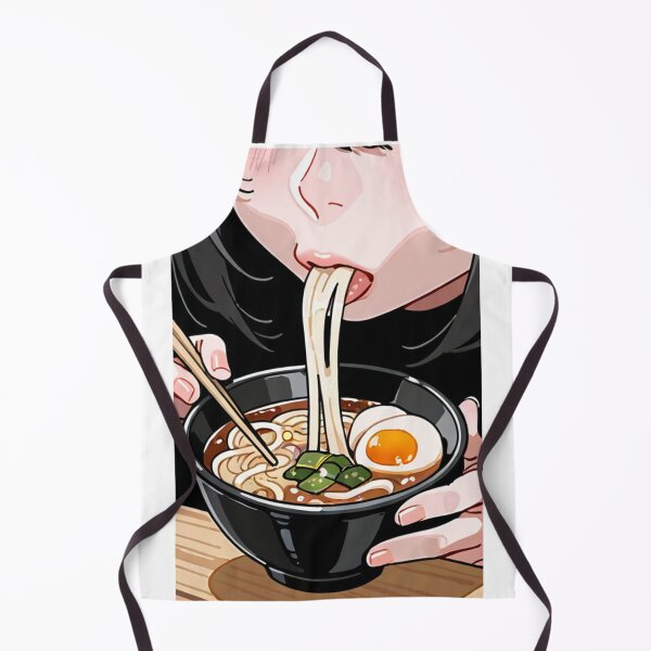 Item preview, Gastronomía - Persona saboreando fideos ramen, escena apetitosa designed and sold by AnimeShin.
