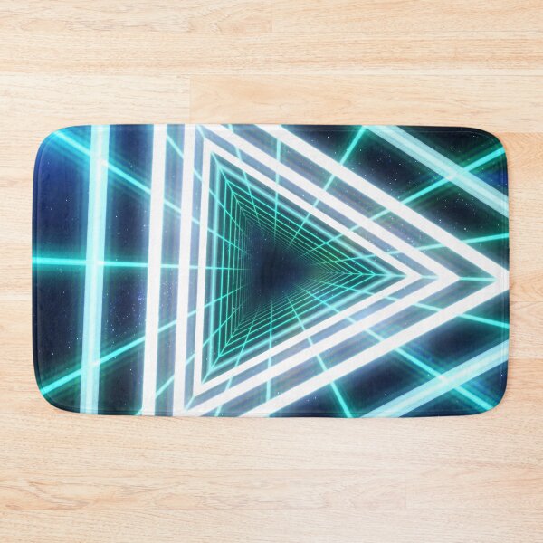 Item preview, Cyan Triangular Wireframe Tunnel & Neons designed and sold by Electric Shock!! Design.
