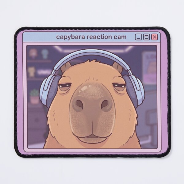 Item preview, Capybara Reaction Cam -Disappointed Stare designed and sold by Efdoth-Designs.