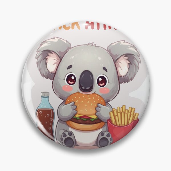 Item preview, Cute Koala Having A Delicious Burger Snack designed and sold by KAWAII STUDIO NB.