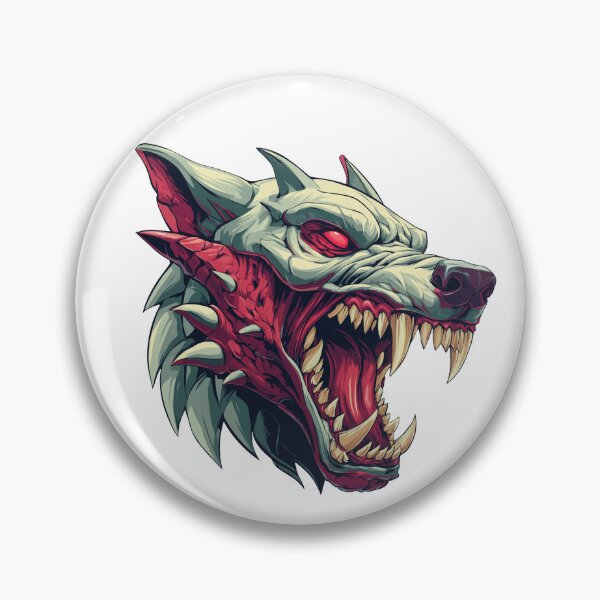 Item preview, Evil Wolf head roaring  designed and sold by robyeyedropy.