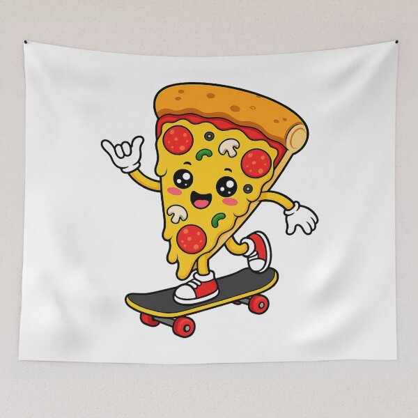 Item preview, Kawaii Pizza Skater designed and sold by cat-and-pigeon.