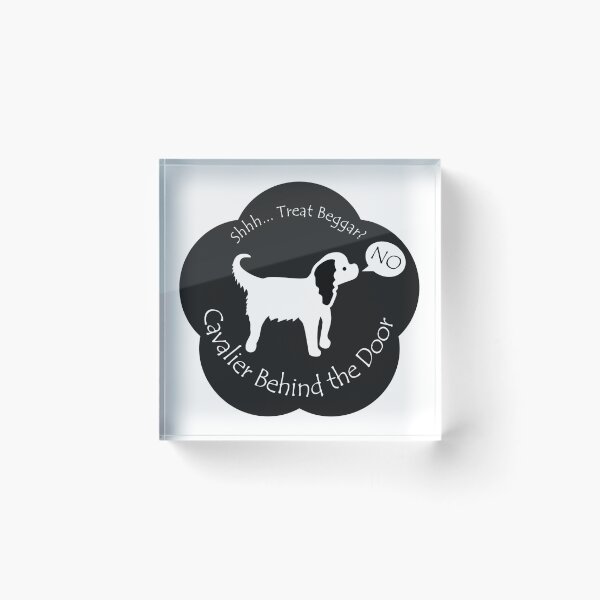 Item preview, Funny Cavalier Treat Beggar Behind the Door Black Base designed and sold by Na7nasColorShop.