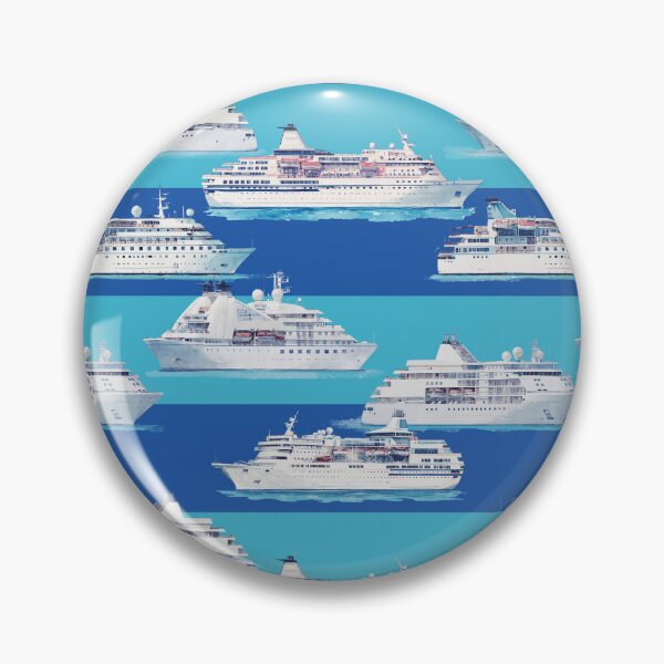 Item preview, Watercolor Cruise Ships Royal Blue and Aquamarina  designed and sold by Lidra Zehcnas.